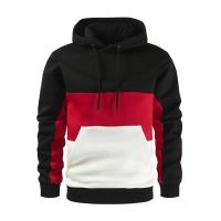 Sudadera con capucha de retales para hombre, ropa informal holgada de lana, ropa de calle cálida, moda masculina, prendas de vestir deportivas de otoño e invierno - details 20