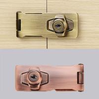 Cerraduras de cerrojo con llave de aleación de Zinc, sin perforaciones, hebilla de seguridad a prueba de golpes para el hogar y la Oficina, cobertizo, armario, cajón, armario, cerradura de puerta de madera - details 7