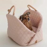 Bolsa de transporte de lujo para perros pequeños y gatos, asiento de coche, cama de viaje para mascotas, portátil, lavable - details 14
