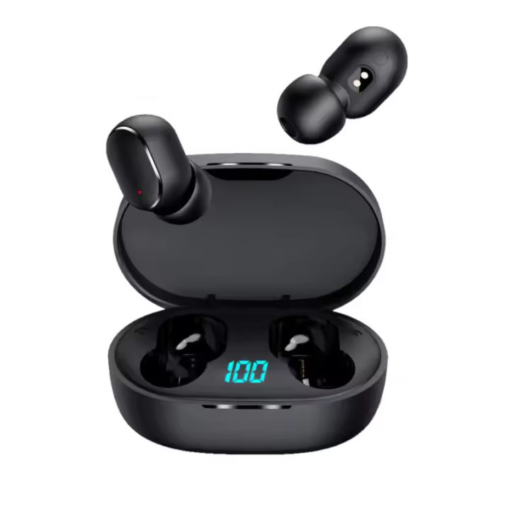 E6S-auriculares inalámbricos TWS, cascos intrauditivos estéreo con cancelación de ruido, Bluetooth, deportivos, con pantalla LED y micrófono, para música y juegos - 1