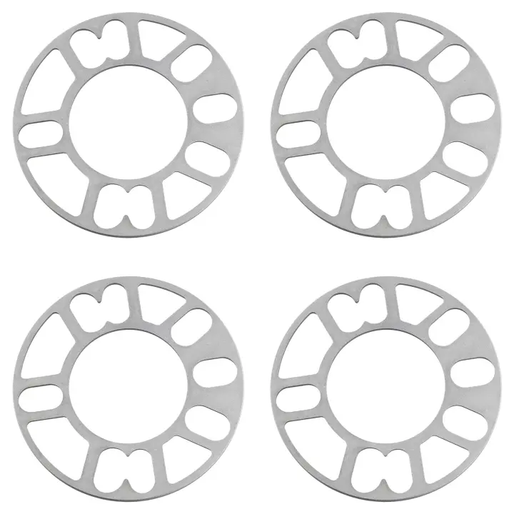4 Uds espaciadores de rueda de aluminio placa de cuñas espaciadores de rueda de coche perno de 5mm para 4X100 4X114,3 5X100 5X108 5X114,3 5X120 - 1
