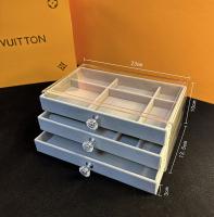 Organizador De Joyas Transparente Caja De Almacenamiento Con Cajones Multicapa Estilo De Mostrador a Prueba De Polvo Con Almacenamiento Para Anillos Collares Y Pendientes Material De Plástico Y Velours - details 0