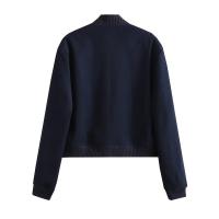 BUNO-Chaqueta Bomber de manga larga de Color liso para mujer, abrigo Vintage con cremallera a la moda, Tops, chaquetas básicas holgadas elegantes para mujer - details 31