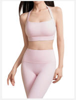 Chaleco deportivo de mujer con cuello halter y almohadillas para el pecho, sujetador de fitness sexy sin espalda, top de yoga portátil, top corto - details 12