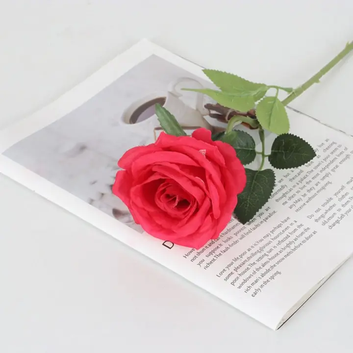Rosa de imitación para decoración de fiestas, 10 colores, suministros para festivales, rosas pequeñas, flores falsas para bodas, decoración del hogar - 1