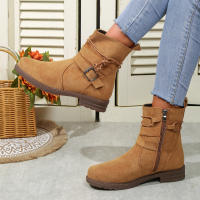 Botas redondas Martin Botas de mujer con hebilla de cinturón con cremallera lateral - details 5