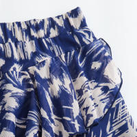 Conjuntos de Falda de Verano para Mujer OUWU Camisa de Manga Larga con Cuello de Lazo, Tops, Minifaldas Acampanadas, Estilo Vintage - details 19