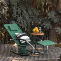 jardín Mecedora con reposapiés Tumbona ergonómica Negro OGS28-SCHx2 ES - details 86