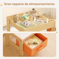 Asientos para Niños Mesa y 2 Sillas con Espacio de Almacenamiento para Juegos de Niños en Edad Preescolar Muebles - details 3