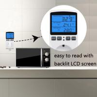 Controlador de temperatura de 3680 W, termostato digital con retroiluminación LCD, modo de control de calefacción y refrigeración, temporizador enchufable UE - details 3