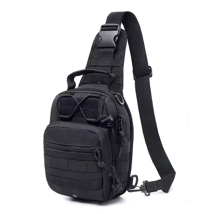 Mochila cruzada para hombre, bolso de hombro para el pecho, deportes, escalada, tácticas militares, nailon, correa lateral para hombre - 1