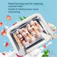 Máquina de yogur frito Mini máquina de hielo frito casera Placa fría instantánea Ideal para hacer helados enrollados Verde - details 2