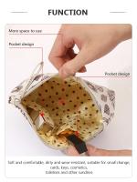 Bolsa de Cosméticos de Lona Portátil Estilo Estudiantil con Caracteres - details 3