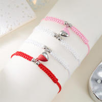2 unids/set corazón romántico magnético atraer pareja para Mujeres Hombres moda cuerda trenzada pulsera a juego joyería de amistad - details 47