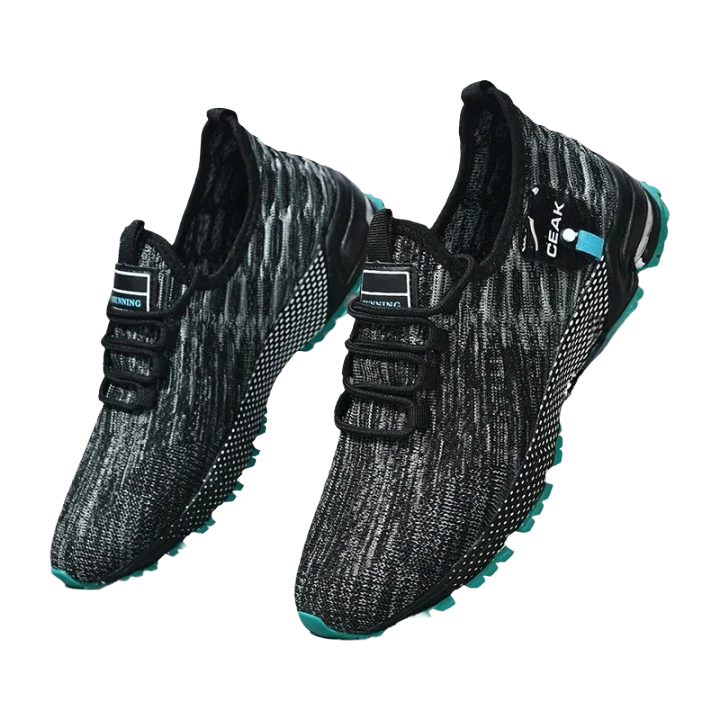 Men Running Shoes High Quality Non-slip Flat Mesh Breathable Comfor Lace-up Tennis Shoes Outdoor Jogging Sports Shoes Big Size