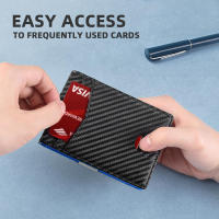 Cartera de Hombre Delgada de Fibra de Carbono Bloqueo RFID, Tarjetas de Crédito, Clip para Billetes, Regalo para Hombres - details 2
