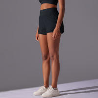 Hamidou-pantalones cortos de Yoga para mujer, Shorts de malla transparente, ajustados, transpirables, de secado rápido, para gimnasio - details 7