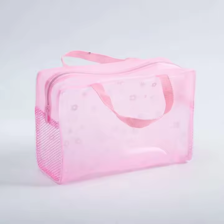 Estuche de Viaje Transparente de PVC Bolsa de Almacenamiento de Artículos de Tocador Caja de Toalla - 1