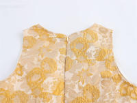 Corset OUWU para Mujer Cuello Redondo, Diseño Intricado, Dobladillo Peplum, Estampado, Elegante para Trajes - details 8