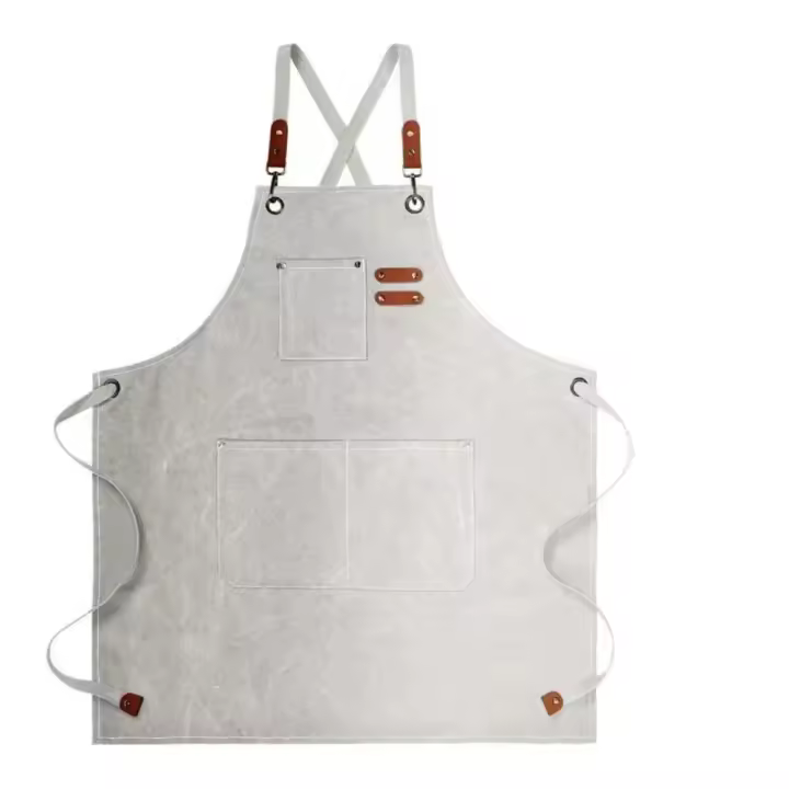 Delantal de Lona para el Hogar a Prueba de Aceite Limpiador de Manos, Cocina, Uso para Hombres y Mujeres, Delantal de Café a la Moda con Bolsillos para Herramientas - 1