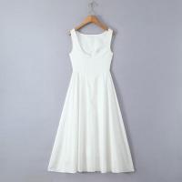 Vestido Largo Sin Mangas Mujer, Elegante con Diseño Sin Espalda, Cuello Redondo, Cintura Alta, Corte A, Ideal para Fiesta y Mujer de Verano, Diseño, Cuello, Cintura, Corte, - details 10