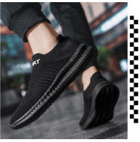 Zapatillas de correr ligeras para hombre, zapatos de tenis deportivos antideslizantes transpirables para exteriores, cómodos entrenadores de tejido volador - details 20