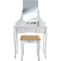 tocador de Maquillaje, Estilo Vintage, Espejo Giratorio, Taburete Acolchado, 4 cajones, Elegante, Muebles Dormitorio, tocador con Espejo, Espejo Maquillaje, tocadores de Maquillaje - details 11