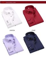Camisa blanca de manga larga de tres botones para hombre, estilo informal coreano, verano - details 1