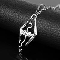 Collar con colgante de Elder and The Scrolls, collar con colgante de dragón periférico, joyería de estilo Retro para jugadores, colección de Fans - details 5