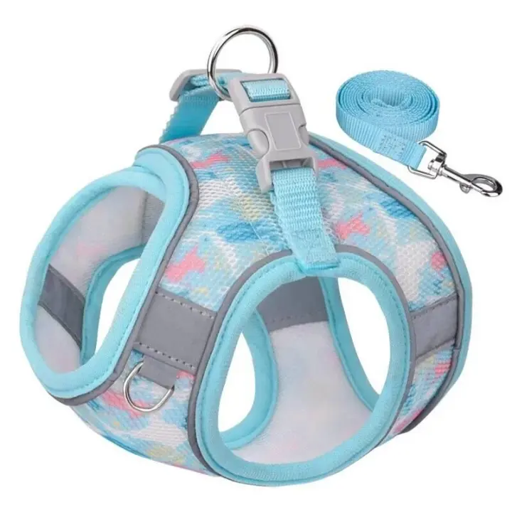 Conjunto de Correa de Pecho de Malla Transpirable Arnés Estable Cables Impresos - 1