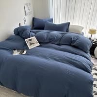 Juego de cama de algodón liso con sábanas, funda nórdica, funda de almohada, sábana individual para pareja, tamaño King y Queen - details 8
