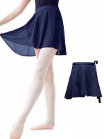 Falda corta de ballet de color sólido, falda de entrenamiento de gimnasia para práctica, falda de playa con envoltura de cadera, ropa de mujer. - details 8