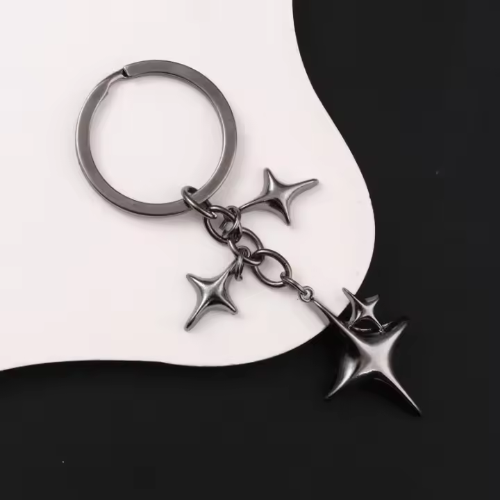 Llaveros de Metal Estrella Luna Y2K Regalo de Amistad Hecho a Mano para Mujeres Hombres - 1