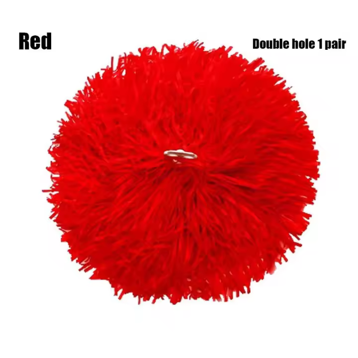 Pompones de animadora de lujo de flores de competición, suministros deportivos de Club, Bola de animación, decoración de fiesta de baile, 1 par, 9 colores - 1