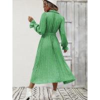 Floral para mujer, elegante vestido bonito de manga larga con cordones en la solapa, 2025 - details 6