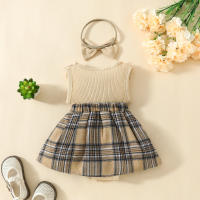 Vestido de Encaje triangular Sin Mangas Para Bebé Niña, ropa de cuerpo, Cinta Para El Pelo, 0 a 1 Años, 2024 - details 4