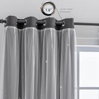 Cortinas de dormitorio opacas aislantes de doble capa con gafas de protección UV, 1 pieza - details 1