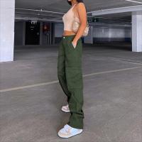 Pantalones rectos con múltiples bolsillos para mujer, moda urbana, vaqueros sueltos de cintura alta - details 3