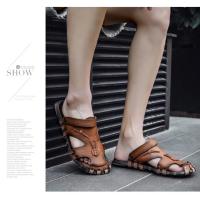 Sandalias de Cuero Veraniegas para Hombres Comodidad Ligera Antideslizante - details 9