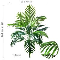 Palmera de Plástico Verde Planta Falsa Tropical para Jardín en Casa Ramas de 49.2 pulgadas - details 7