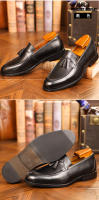 Zapatos de cuero de alta gama, mocasines casuales de negocios, talla extra grande para un pie - details 9