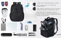 Mochila para Portátil de Viaje 17,3 Pulgadas Impermeable Antirrobo con Bolsillos RFID y Puerto de Carga USB para Ordenador/Computadora para Universidad/Negocios - details 1