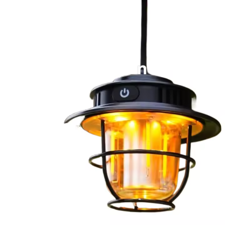 Linterna de Camping LED Retro Luz de Camping Portátil, Sin Ajuste, Impermeable, Recargable para Exteriores - 1