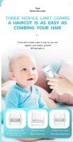 Kemei-cortapelos para bebé, recortador de pelo silencioso para niños, impermeable, recargable, inalámbrico, Kit de corte de pelo para bebé - details 3