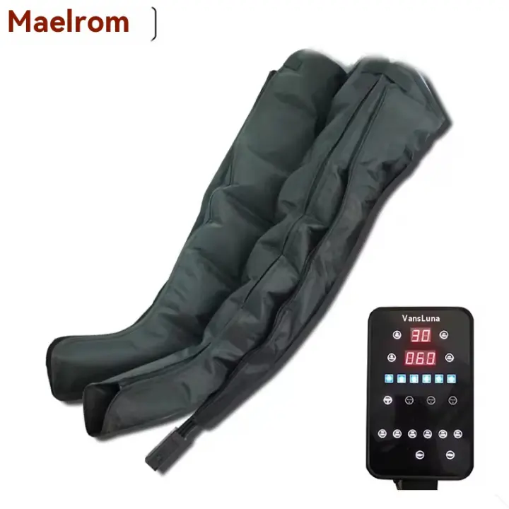 Masajeador de piernas de compresión de aire con 6 cámaras para presoterapia, ideal para recuperación deportiva y drenaje linfático - 1