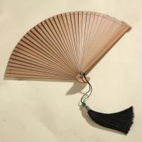 Abanico de bambú antiguo plegable hecho a mano, clásico, compacto, kimono, abanico de baile, adorno de abanico de bambú - details 1