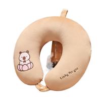 Linda almohada de soporte para el cuello en forma de U de capibara engrosada. |     Almohada de muñeca de dibujos animados de felpa de algodón PP para viajes de estudiantes, oficina y uso doméstico. - details 0