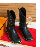 Botas vaqueras altas bordadas de moda occidental, botas personalizadas de otoño e invierno, botas de hombre. - details 11