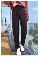Pantalones de Cachemira para Mujer Otoño-Invierno Cintura Alta, Color Sólido, Estilo Casual, Ajuste Suelto, Pantalones de Punto para Exteriores - details 20