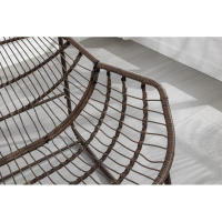 Silla de Rocking de Mascarete Moderna de Grajo Silla de Sillón Cómoda para Exteriores con Cojín Grueso Ideal para Balcón, Porche, Jardín, Patio - details 2